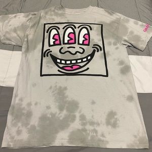 Keith Haring Grey Tie Dye Shirt